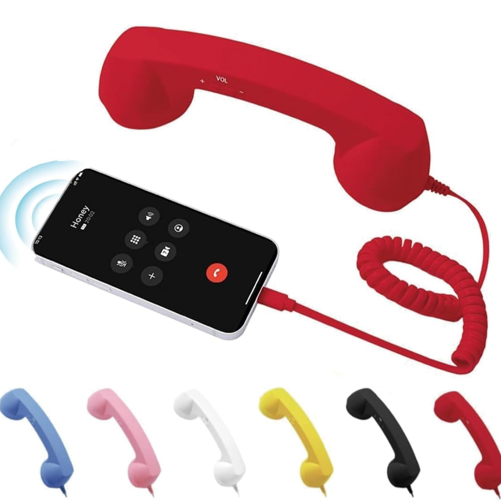 Speaker Wire - Type-C/35mm vintage retro telefoonhandset, bedraad mobiele