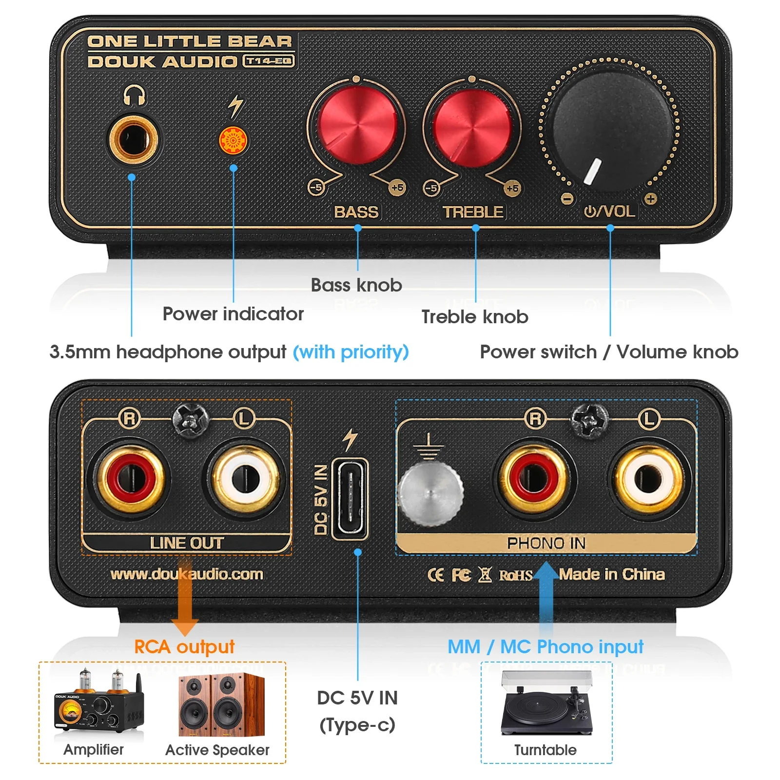 Douk Audio T14-EQ Stereo Riaa  - Passive Preamp recensie en prijs