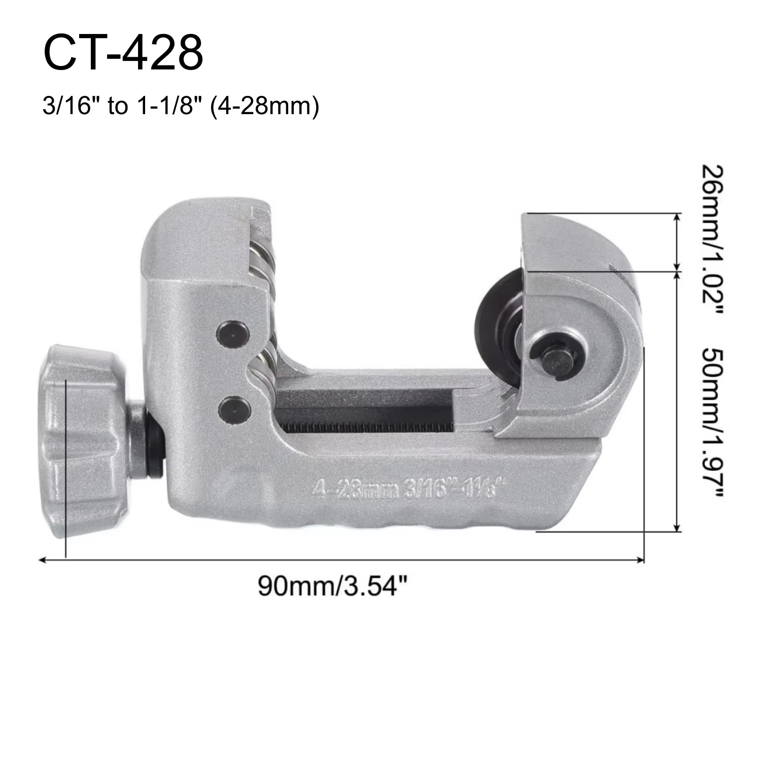 4-28 mm buis- en pijpsnijder,  - Knob Aluminum recensie en prijs