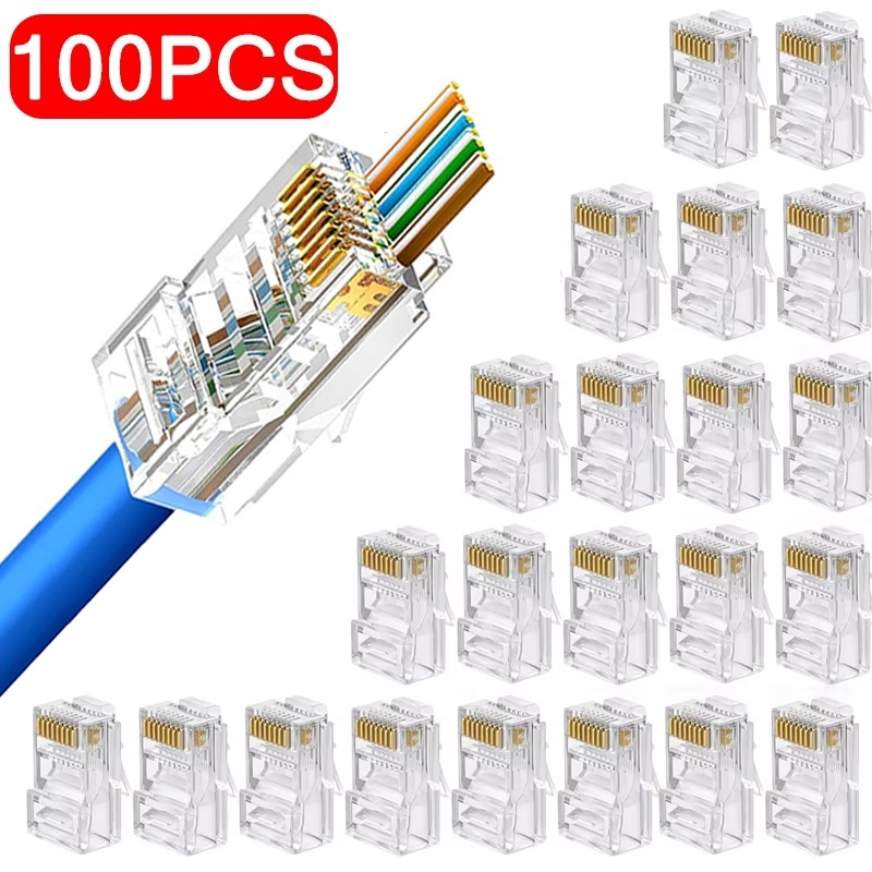 100 stuks RJ45 Cat6 Cat5e Pass - Rj45 Jack recensie en prijs